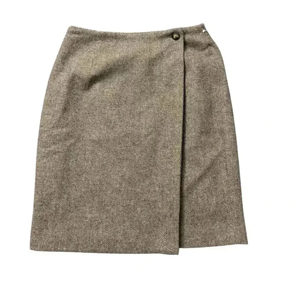 Brooks Brothers 100% Pure Wool Wrap Skirt Sizes 10 - Picture 1 of 6